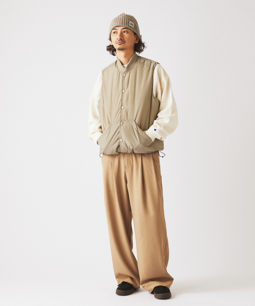 JOURNAL STANDARD relume(ジャーナルスタンダード レリューム)の「ヒールカット ルーズ ライトスラックス(スラックス・メンズ・ブラック/ベージュ/ネイビー・SMALL/MEDIUM/LARGE)」の10枚目の写真