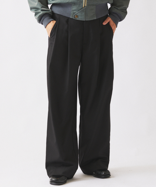 JOURNAL STANDARD relume(ジャーナルスタンダード レリューム)の「ヒールカット ルーズ ライトスラックス(スラックス・メンズ・ブラック/ベージュ/ネイビー・SMALL/MEDIUM/LARGE)」の6枚目の写真