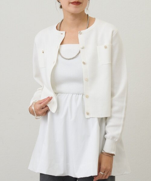 SHENERY（シーナリー）の「コットンニットショートカーディガン