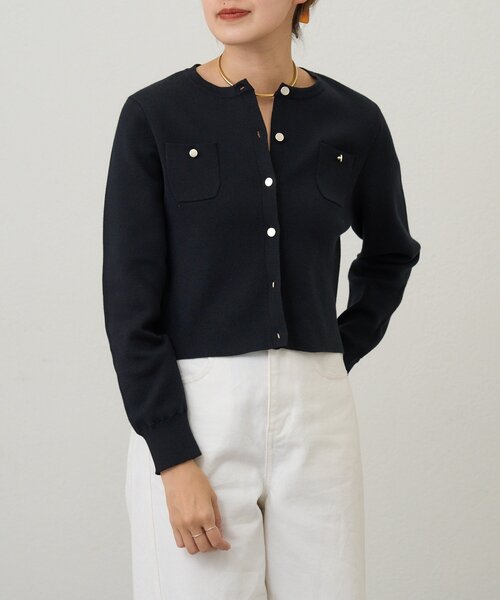 SHENERY（シーナリー）の「コットンニットショートカーディガン