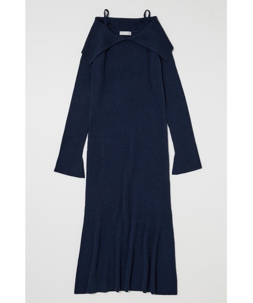 MOUSSY（マウジー）の「BIG COLLAR ニットドレス（ワンピース・レディース・ブラック/ブラウン/ネイビー・1/2）」の19枚目の写真
