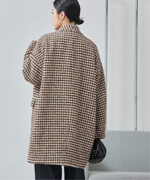 journal standard L'essage（ジャーナルスタンダードレサージュ）の「《追加3》SUPER140S/GIOLICA コクーンコート（ノーカラーコート・レディース・ブラウン・38/36）」の3枚目の写真