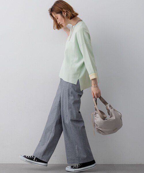 23区(ニジュウサンク)の「バイカラーダブルフェイス ニット(ニット/セーター・レディース・ピンク系/ベージュ系/スモーキーグリーン系/ネイビー系・38)」の11枚目の写真