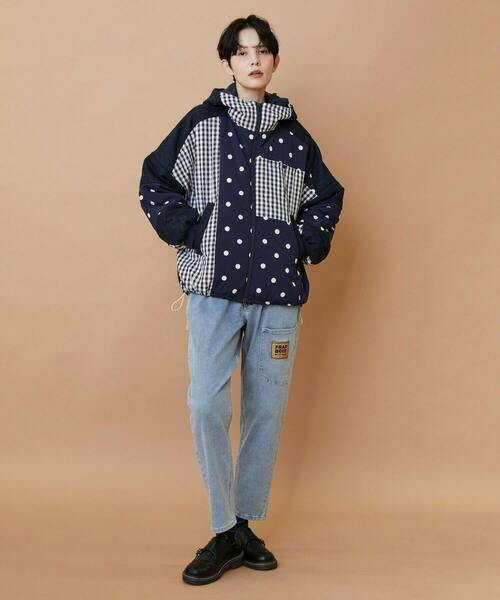 FRAPBOIS（フラボア）の「ミクドコート（ブルゾン・レディース・ブラック/ネイビー・1/2）」の13枚目の写真