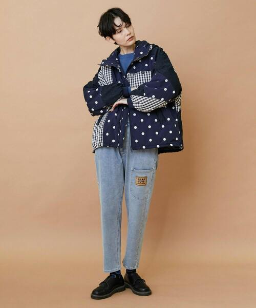 FRAPBOIS（フラボア）の「ミクドコート（ブルゾン・レディース・ブラック/ネイビー・1/2）」の12枚目の写真