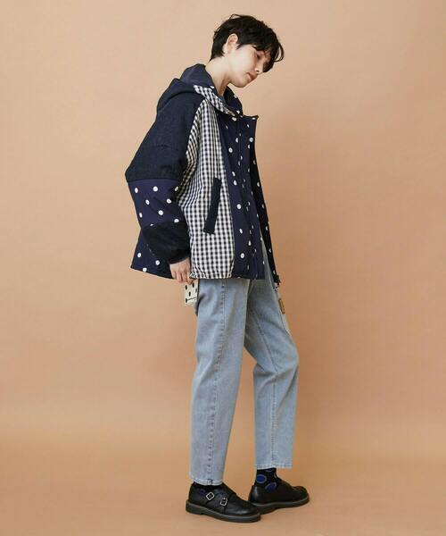 FRAPBOIS（フラボア）の「ミクドコート（ブルゾン・レディース・ブラック/ネイビー・1/2）」の10枚目の写真