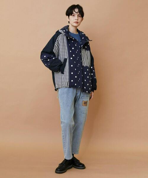 FRAPBOIS（フラボア）の「ミクドコート（ブルゾン・レディース・ブラック/ネイビー・1/2）」の9枚目の写真