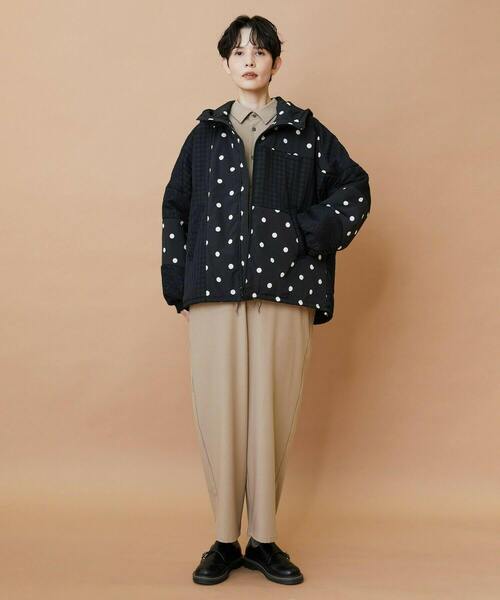 FRAPBOIS（フラボア）の「ミクドコート（ブルゾン・レディース・ブラック/ネイビー・1/2）」の7枚目の写真