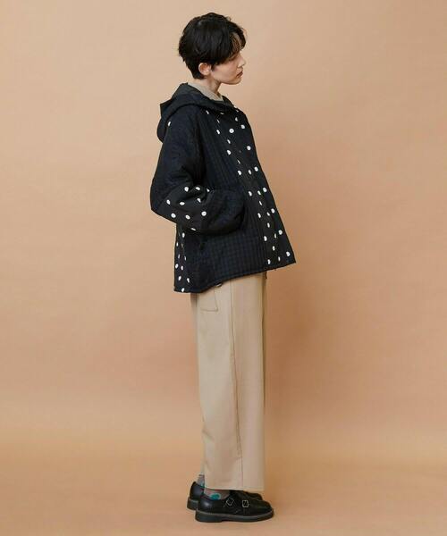 FRAPBOIS（フラボア）の「ミクドコート（ブルゾン・レディース・ブラック/ネイビー・1/2）」の4枚目の写真