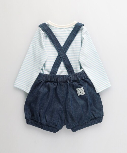 BRANSHES（ブランシェス）の「【ベビー／セット】サロペット＆ボディスーツ（ロンパース・キッズ・ネイビー/アイボリー・70/80）」の14枚目の写真