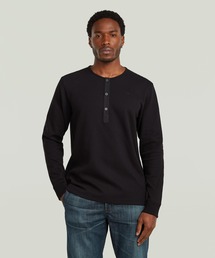 G-STAR | Structured Tweeter Grandad T-Shirt/ヘンリーネックワッフルロングスリーブTシャツ(Tシャツ/カットソー)