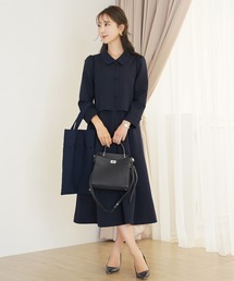 le reve vaniller（ル レーヴ ヴァニレ）の「刺繍 襟付き フロントファスナー ワンピース le reve vaniller（ワンピース）」