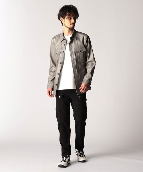 NICOLE CLUB FOR MEN(ニコルクラブフォーメン)の「ツイルストレッチCPOシャツブルゾン(その他アウター・メンズ・ライトグレー/ブラック/グレー/サックスブルー・MEDIUM/LARGE/X-LARGE)」の6枚目の写真
