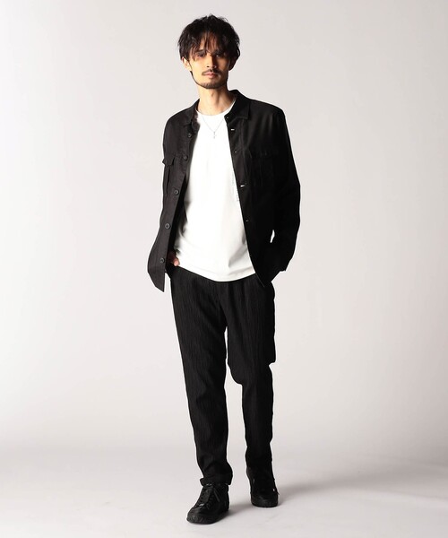 NICOLE CLUB FOR MEN(ニコルクラブフォーメン)の「ツイルストレッチCPOシャツブルゾン(その他アウター・メンズ・ライトグレー/ブラック/グレー/サックスブルー・MEDIUM/LARGE/X-LARGE)」の7枚目の写真