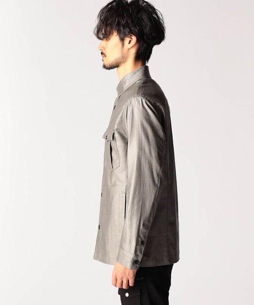 NICOLE CLUB FOR MEN(ニコルクラブフォーメン)の「ツイルストレッチCPOシャツブルゾン(その他アウター・メンズ・ライトグレー/ブラック/グレー/サックスブルー・MEDIUM/LARGE/X-LARGE)」の10枚目の写真