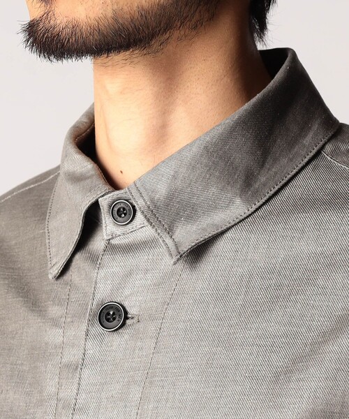 NICOLE CLUB FOR MEN(ニコルクラブフォーメン)の「ツイルストレッチCPOシャツブルゾン(その他アウター・メンズ・ライトグレー/ブラック/グレー/サックスブルー・MEDIUM/LARGE/X-LARGE)」の11枚目の写真