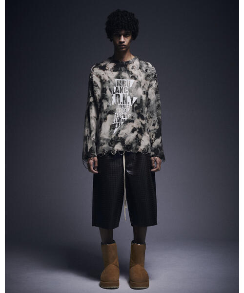 DANKE SCHON(ダンケシェーン)の「DankeSchon/ダンケシェーン/BLEACH KNIT(ニット/セーター・メンズ・ベージュ・M/L)」の4枚目の写真