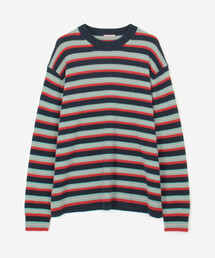 RYE TENDER | RYE TENDER | 〈別注〉マルチボーダー 長袖 クルーネックニット MEN(ニット/セーター)