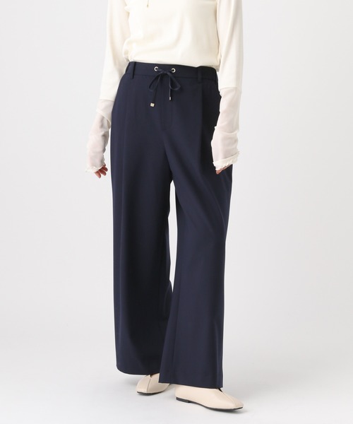 Elura(エルーラ)の「映えラクワイドパンツ<低身長サイズあり>/634730(その他パンツ・レディース・チェック/ネイビー/ライトグレー・MEDIUM/LARGE/FREE(S))」の1枚目の写真