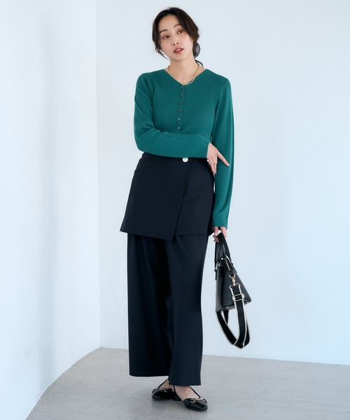 Elura(エルーラ)の「映えラクワイドパンツ<低身長サイズあり>/634730(その他パンツ・レディース・チェック/ネイビー/ライトグレー・MEDIUM/LARGE/FREE(S))」の14枚目の写真