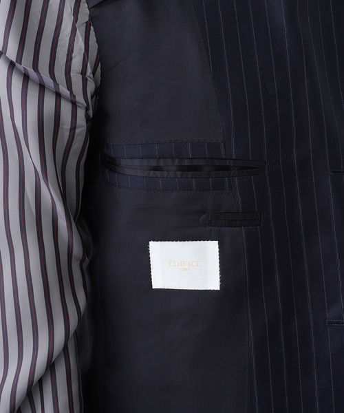 EDIFICE(エディフィス)の「D.OLIVER 3ボタン マルチストライプ(スーツセット・メンズ・ダークブルー・44)」の11枚目の写真