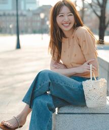 NATURAL BEAUTY BASIC（ナチュラルビューティーベーシック）の「【Oggi.jp掲載】【sweet掲載】◇ワイドストレートデニムパンツ（デニムパンツ）」