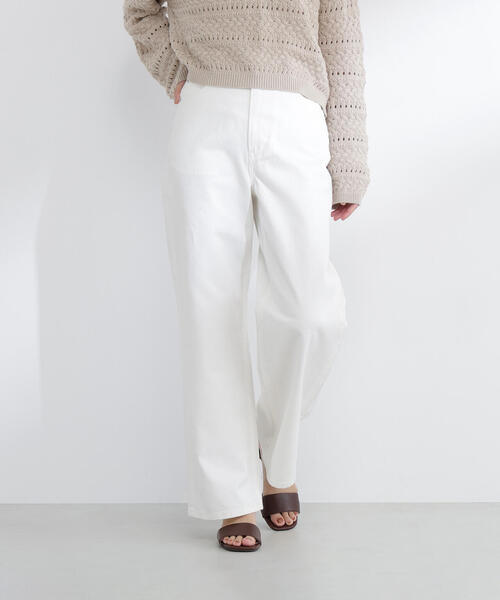 NATURAL BEAUTY BASIC（ナチュラルビューティーベーシック）の「◇ワイドストレートデニムパンツ（デニムパンツ・レディース・オフホワイト/ブルー/ピンク/ブルー系その他2・X-SMALL/SMALL/MEDIUM）」の11枚目の写真