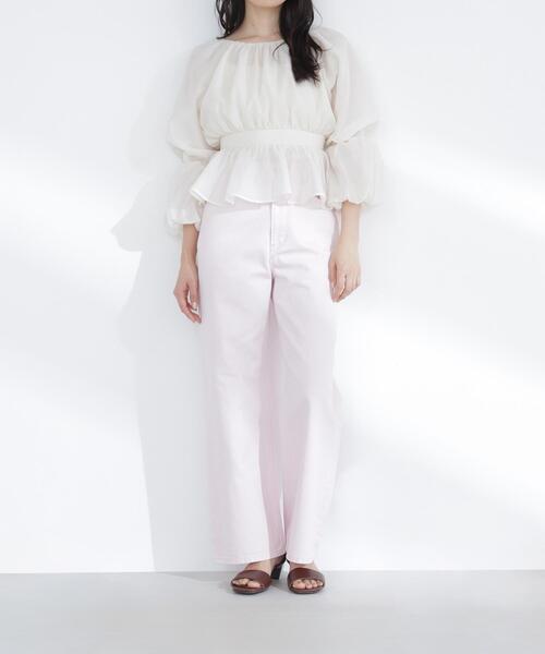 NATURAL BEAUTY BASIC(ナチュラルビューティーベーシック)の「◇ワイドストレートデニムパンツ(デニムパンツ・レディース・オフホワイト/ブルー/ピンク/ブルー系その他2・X-SMALL/SMALL/MEDIUM)」の22枚目の写真