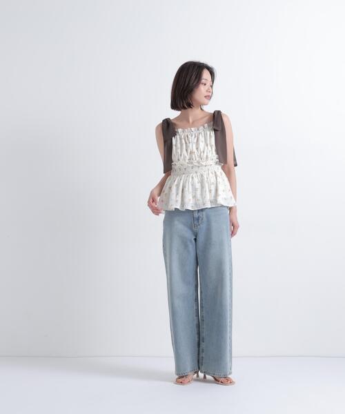 NATURAL BEAUTY BASIC（ナチュラルビューティーベーシック）の「【Oggi.jp掲載】【sweet掲載】◇ワイドストレートデニムパンツ（デニムパンツ・レディース・オフホワイト/ブルー/ピンク/ブルー系その他2・X-SMALL/SMALL/MEDIUM）」の14枚目の写真