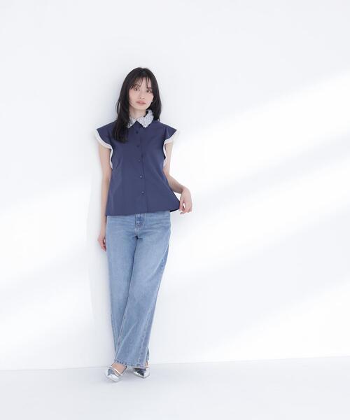 NATURAL BEAUTY BASIC（ナチュラルビューティーベーシック）の「【Oggi.jp掲載】【sweet掲載】◇ワイドストレートデニムパンツ（デニムパンツ・レディース・オフホワイト/ブルー/ピンク/ブルー系その他2・X-SMALL/SMALL/MEDIUM）」の15枚目の写真