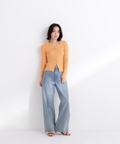 NATURAL BEAUTY BASIC（ナチュラルビューティーベーシック）の「【Oggi.jp掲載】【sweet掲載】◇ワイドストレートデニムパンツ（デニムパンツ・レディース・オフホワイト/ブルー/ピンク/ブルー系その他2・X-SMALL/SMALL/MEDIUM）」の21枚目の写真