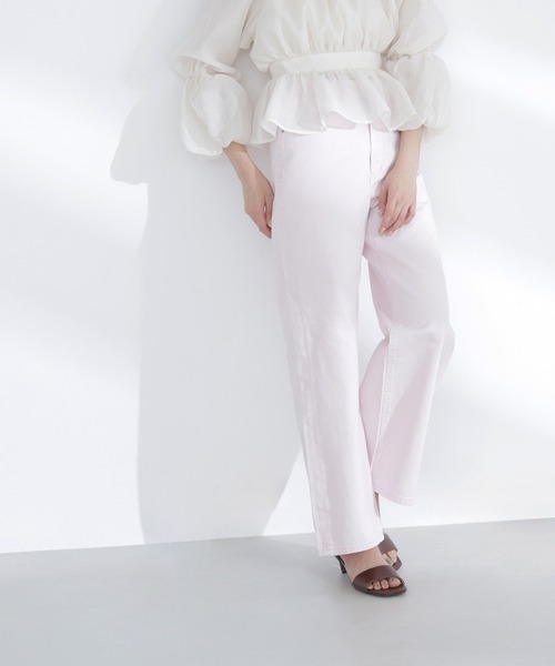 NATURAL BEAUTY BASIC(ナチュラルビューティーベーシック)の「◇ワイドストレートデニムパンツ(デニムパンツ・レディース・オフホワイト/ブルー/ピンク/ブルー系その他2・X-SMALL/SMALL/MEDIUM)」の6枚目の写真