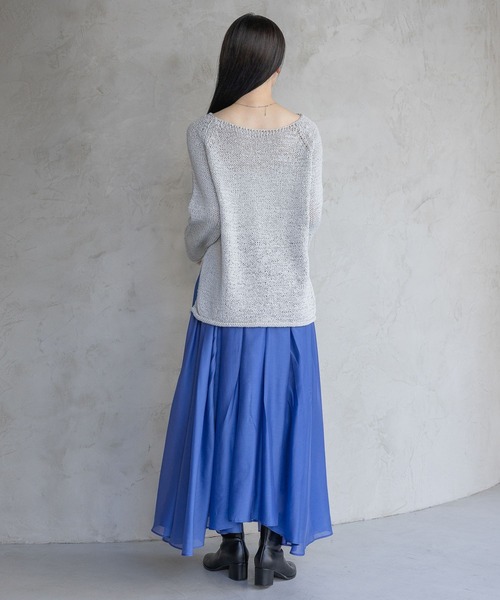 A part by(アパートバイ)の「テープヤーンニットプルオーバー(ニット/セーター・レディース・ピンク系その他/ライトイエロー/オフホワイト/ライトグレー・FREE)」の15枚目の写真