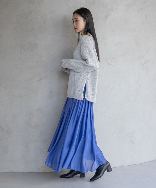 A part by(アパートバイ)の「テープヤーンニットプルオーバー(ニット/セーター・レディース・ピンク系その他/ライトイエロー/オフホワイト/ライトグレー・FREE)」の14枚目の写真