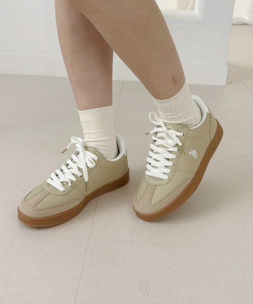U.S. POLO ASSN.（ユーエスポロアッスン）の「【U.S. POLO ASSN.】カジュアル ローカット レザーライク スニーカー（スニーカー・レディース・ホワイト×ブラック/ベージュ系その他/ネイビー×ホワイト・22.5/23/23.5/24/24.5）」の14枚目の写真