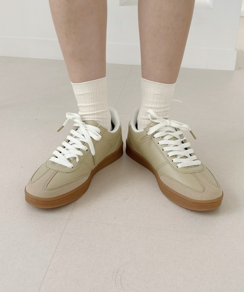 U.S. POLO ASSN.（ユーエスポロアッスン）の「【U.S. POLO ASSN.】カジュアル ローカット レザーライク スニーカー（スニーカー・レディース・ホワイト×ブラック/ベージュ系その他/ネイビー×ホワイト・22.5/23/23.5/24/24.5）」の18枚目の写真