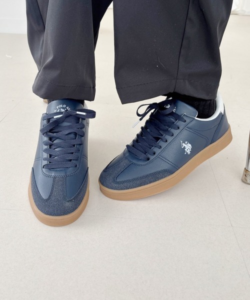 U.S. POLO ASSN.（ユーエスポロアッスン）の「【U.S. POLO ASSN.】カジュアル ローカット レザーライク スニーカー（スニーカー・レディース・ホワイト×ブラック/ベージュ系その他/ネイビー×ホワイト・22.5/23/23.5/24/24.5）」の12枚目の写真