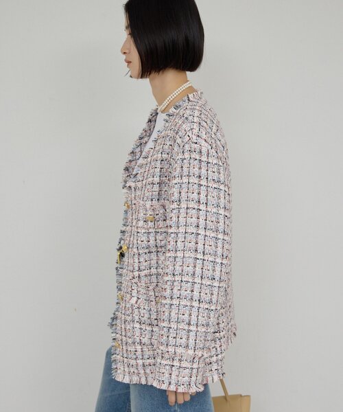 GALLARDAGALANTE(ガリャルダガランテ)の「ツイードジャケット(ベスト・レディース・オフホワイト/ブラック・FREE)」の22枚目の写真