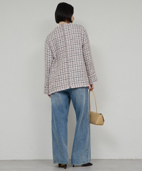 GALLARDAGALANTE(ガリャルダガランテ)の「ツイードジャケット(ベスト・レディース・オフホワイト/ブラック・FREE)」の15枚目の写真