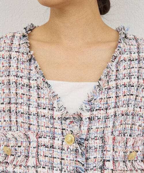 GALLARDAGALANTE(ガリャルダガランテ)の「ツイードジャケット(ベスト・レディース・オフホワイト/ブラック・FREE)」の19枚目の写真