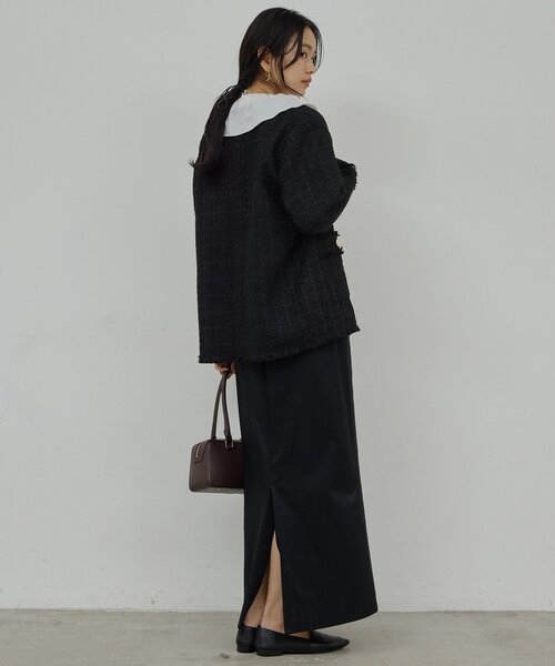 GALLARDAGALANTE(ガリャルダガランテ)の「ツイードジャケット(ベスト・レディース・オフホワイト/ブラック・FREE)」の5枚目の写真