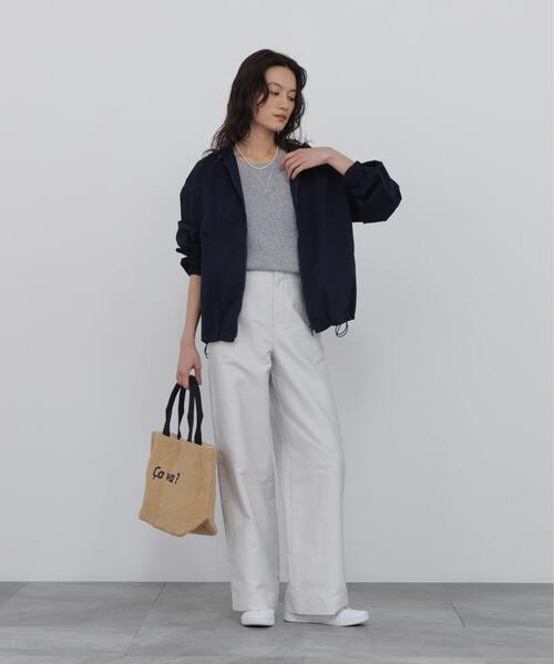human woman（ヒューマンウーマン）の「◆【4サイズ展開/ウォッシャブル】ライトモールスキンセミワイドパンツ（その他パンツ・レディース・ネイビー/グレー・SMALL/MEDIUM/LARGE/X-SMALL）」の9枚目の写真
