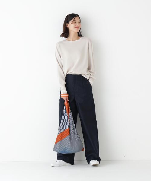 human woman（ヒューマンウーマン）の「◆【4サイズ展開/ウォッシャブル】ライトモールスキンセミワイドパンツ（その他パンツ・レディース・ネイビー/グレー・SMALL/MEDIUM/LARGE/X-SMALL）」の13枚目の写真