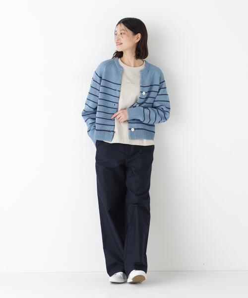 human woman（ヒューマンウーマン）の「◆【4サイズ展開/ウォッシャブル】ライトモールスキンセミワイドパンツ（その他パンツ・レディース・ネイビー/グレー・SMALL/MEDIUM/LARGE/X-SMALL）」の14枚目の写真