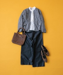 human woman（ヒューマンウーマン）の「◆【4サイズ展開 ウォッシャブル】ライトモールスキンセミワイドパンツ（その他パンツ）」