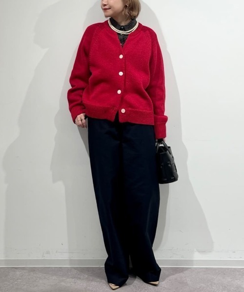 human woman（ヒューマンウーマン）の「◆【4サイズ展開/ウォッシャブル】ライトモールスキンセミワイドパンツ（その他パンツ・レディース・ネイビー/グレー・SMALL/MEDIUM/LARGE/X-SMALL）」の4枚目の写真