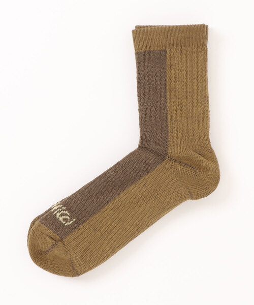 Gramicci（グラミチ）の「【63】【Gramicci】2-TONE MERINO WOOL SOCKS（ソックス/靴下・メンズ・レッド系その他/マスタード・FREE）」の2枚目の写真