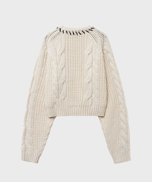 NOIRER FOR WOMAN（ノイアーフォーウーマン）の「ハンドメイドケーブルクロップスウェット（アイボリー）（ニット/セーター・レディース・その他・FREE）」の21枚目の写真