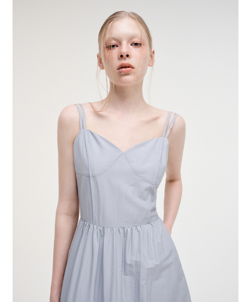 ETMON（エトモン）の「Slip Pintuck Double Strap Dress Sky Blue（ワンピース・レディース・その他・S/M）」の2枚目の写真