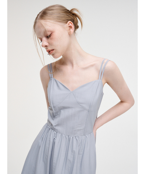 ETMON（エトモン）の「Slip Pintuck Double Strap Dress Sky Blue（ワンピース・レディース・その他・S/M）」の3枚目の写真